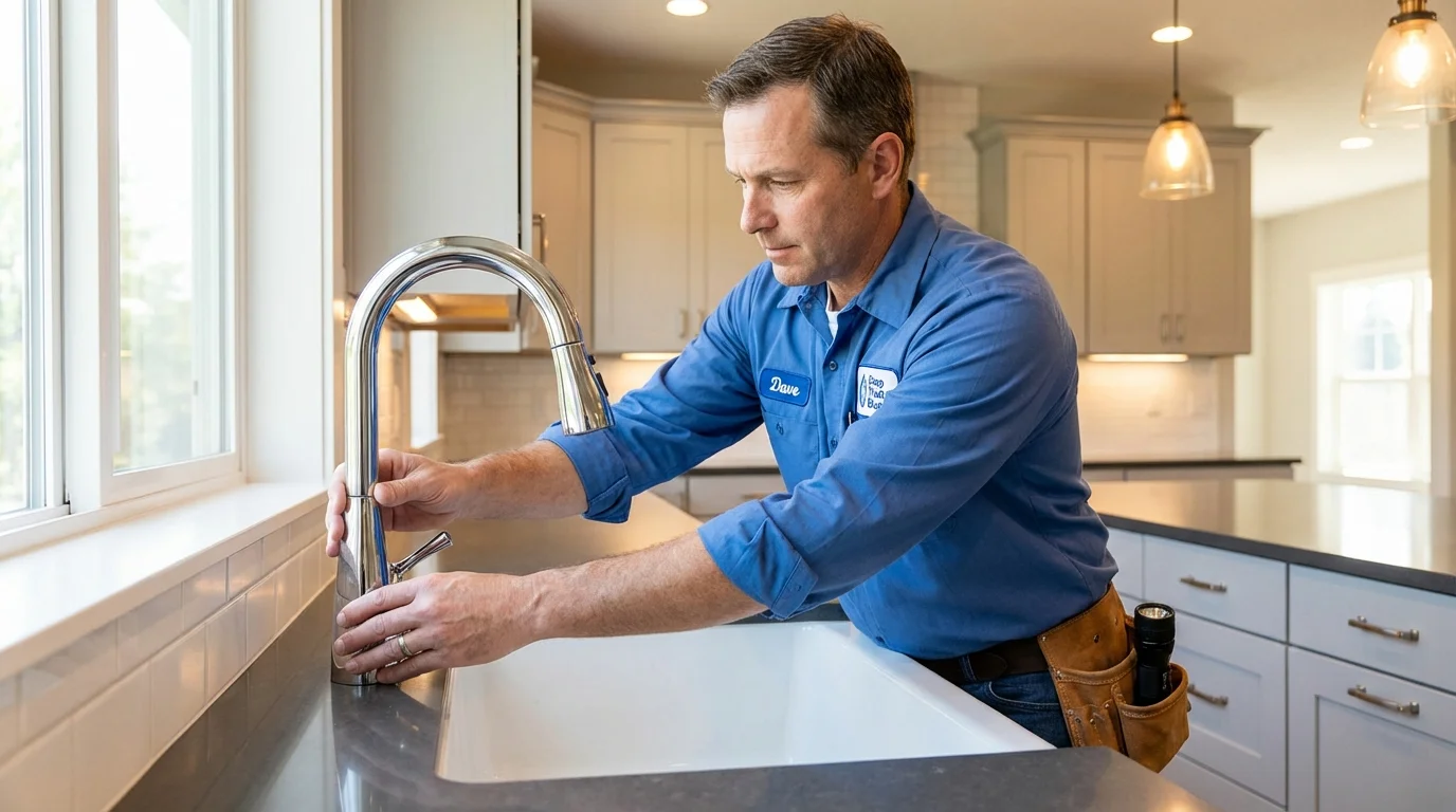 Kitchen faucet installation by Johns Plumbing LLC in Enfield